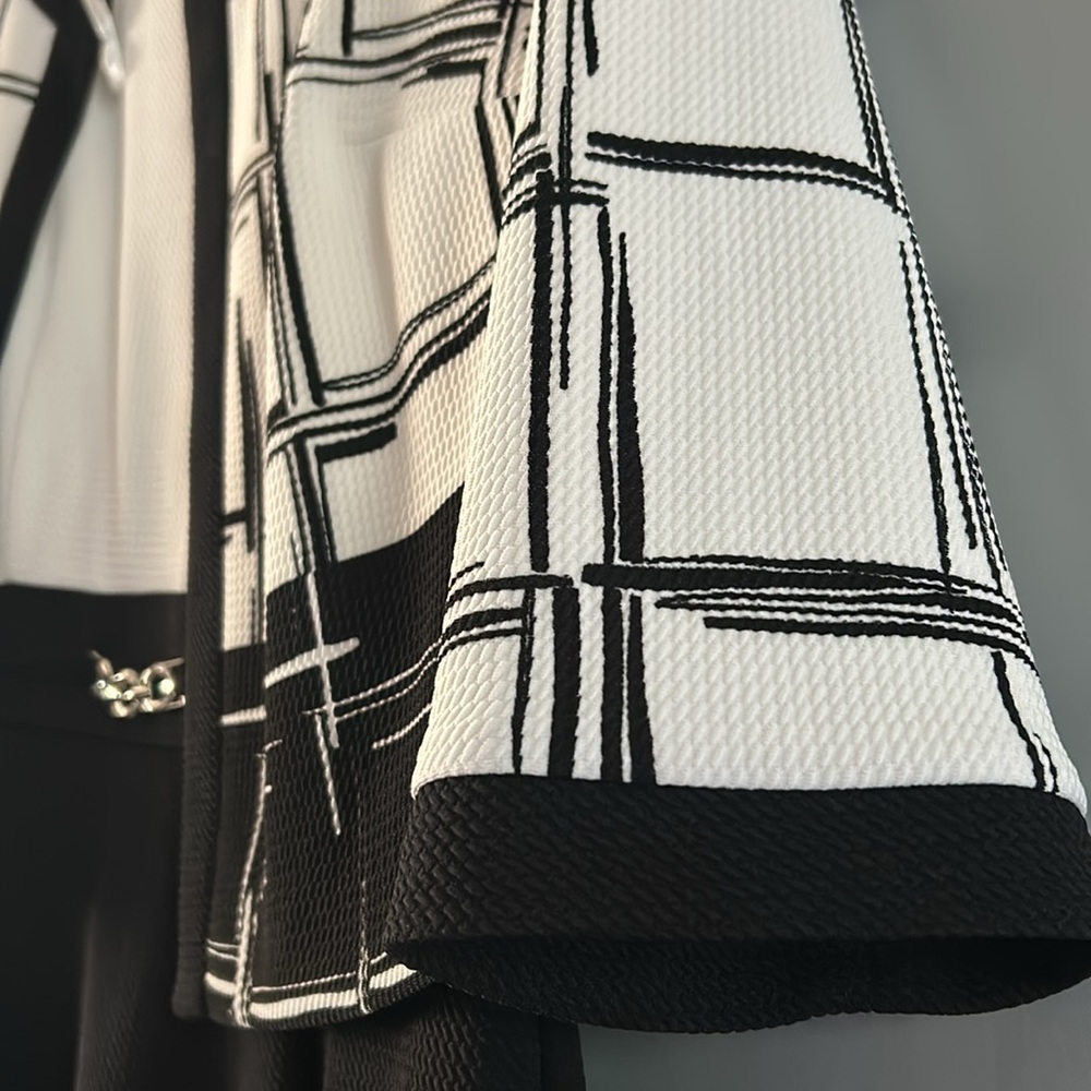Studio one New York 2 piece black and cream dress - Picture 3 of 12